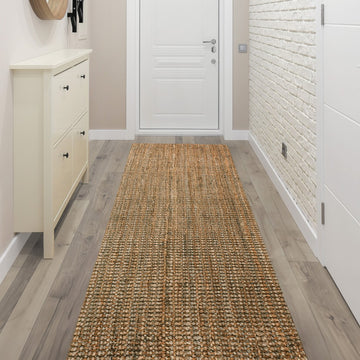 Biot Traditional Rustic Handwoven Jute Area Rug